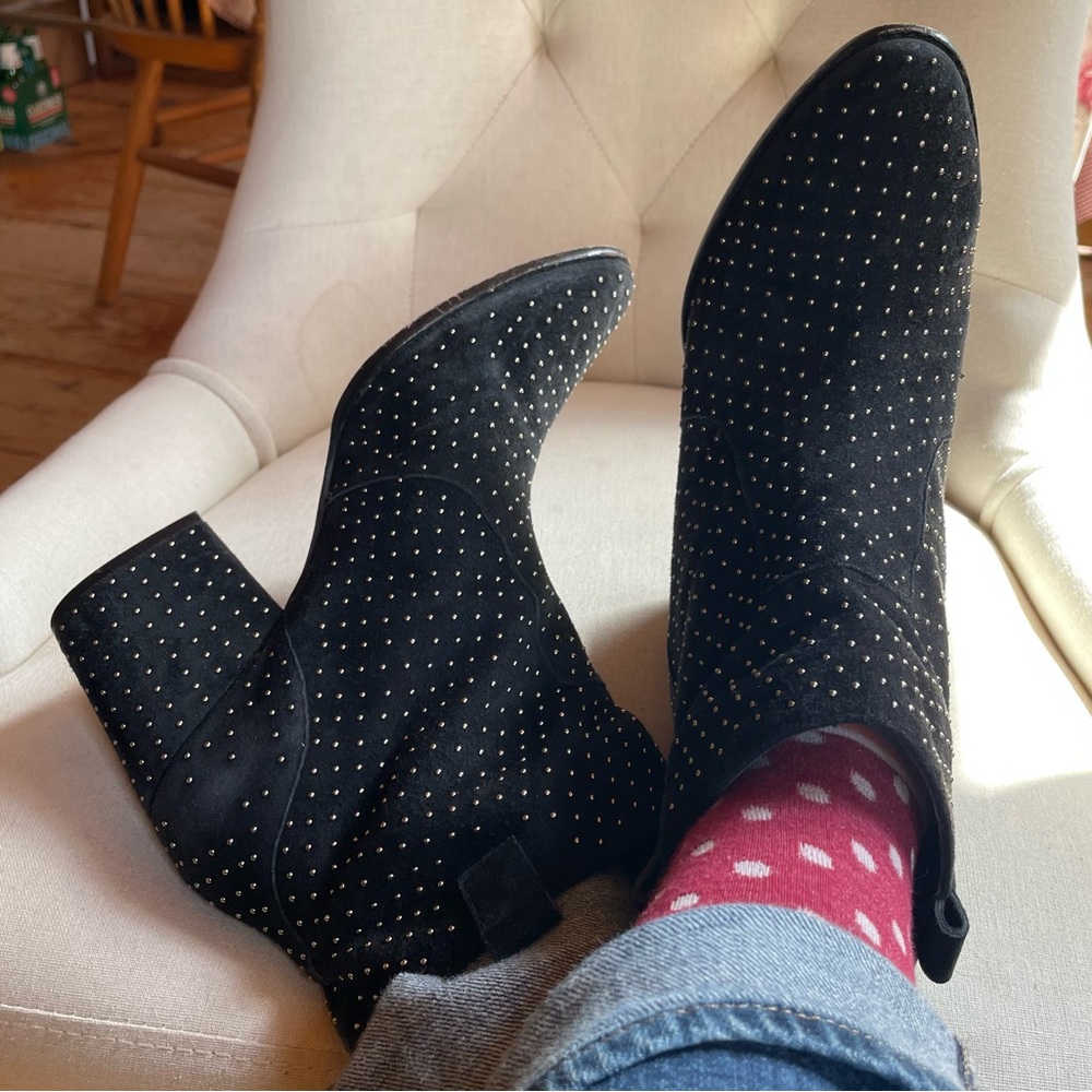 Rebecca Minkoff Black Studded Ankle Booties - Picture 10 of 10